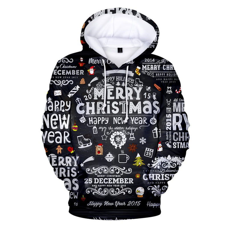 2019 3D Full Printed Christmas Hoodies Men/Women Trends Personality Skull Sweatshirts Young Hip Hop Casual Christmas Hoodies