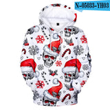 2019 3D Full Printed Christmas Hoodies Men/Women Trends Personality Skull Sweatshirts Young Hip Hop Casual Christmas Hoodies
