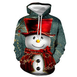 2019 new hoodies man Christmas new autumn and winter hoodie 3D printing old man and elk print hoodie couple models hip hop tops