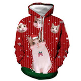 2019 new hoodies man Christmas new autumn and winter hoodie 3D printing old man and elk print hoodie couple models hip hop tops