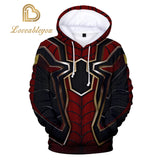 Iron Spiderman Hoodie Anime Gaming Men 3D Print Streetwear Hip Hop Punk Hoodie Hoody Streetwear Black Jacket Christmas Gifts