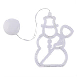 LED Christmas Bell Star  Window Sucker festival Light New Year's Day Holiday Cute Decorative Lights Battery Powered Holiday Lamp