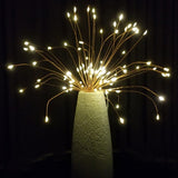 200LED DIY LED Fairy String Light Hanging Starburst Holiday Light For Garden Room Party christmas festival firework copper light