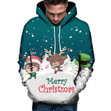 Men Christmas Hoodies Sweatshirts Suit Pattern 3D Print Long Sleeve Hoodie Caps Sweatshirt Pullover moletom masculino com capuz