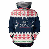 2018 New Men 3D Sweatshirts Christmas Hoodies Women Pug Snow Tree Hat Deer Cat Dog Santa Claus Brand Clothing Hoodie