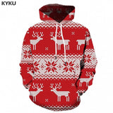 KYKU Santa Claus Hoodie Men Christmas Hoodies Xmas Snowman 3d Printed Sweatshirt Party Funny Mens Clothing Hooded Pullover New