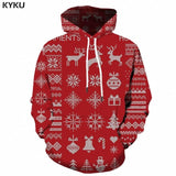 KYKU Santa Claus Hoodie Men Christmas Hoodies Xmas Snowman 3d Printed Sweatshirt Party Funny Mens Clothing Hooded Pullover New