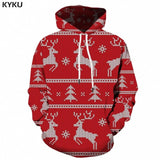 KYKU Santa Claus Hoodie Men Christmas Hoodies Xmas Snowman 3d Printed Sweatshirt Party Funny Mens Clothing Hooded Pullover New